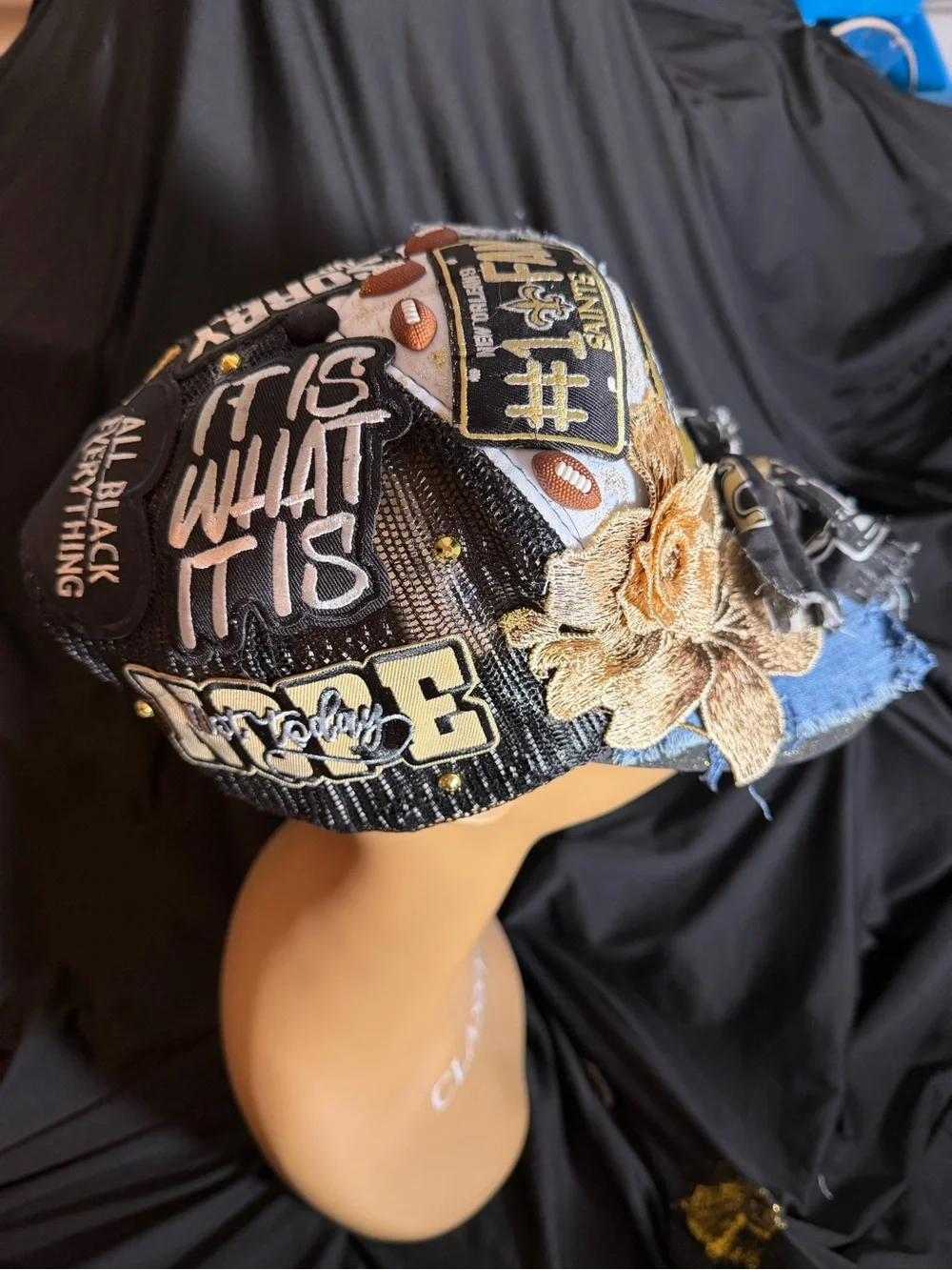 Black & Gold Kids Bandana Bottoms